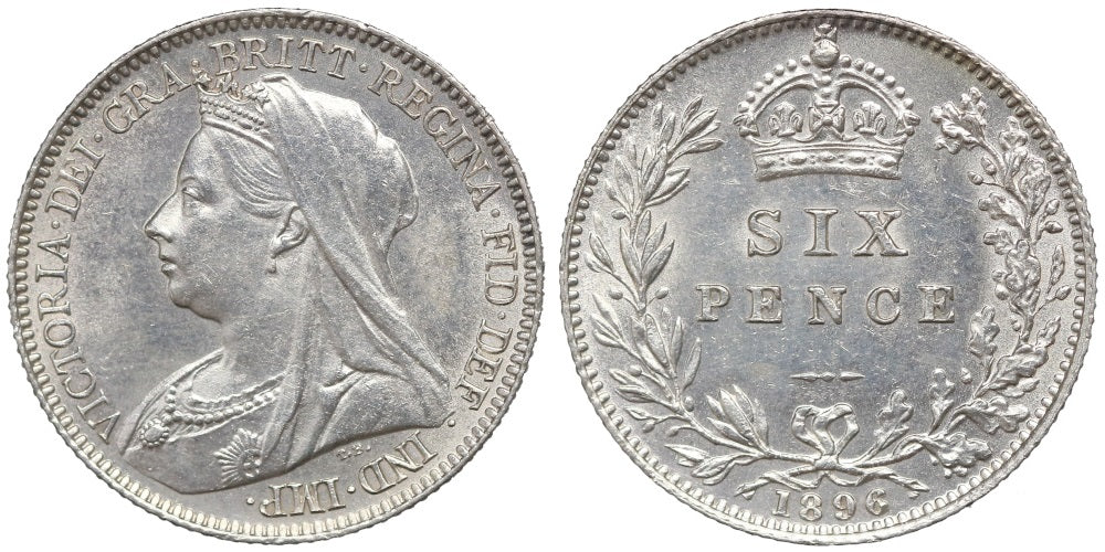 INGLATERRA 6 PENIQUES 1896