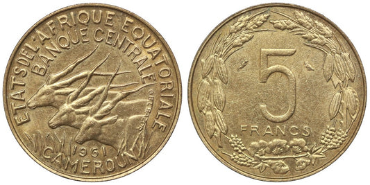 CAMERUN 5 FRANCOS 1961