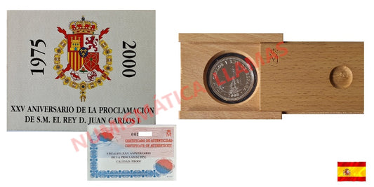 ESPAÑA 2000 PESETAS 2000  XXV ANIVERSARIO DE LA PROCLAMACION