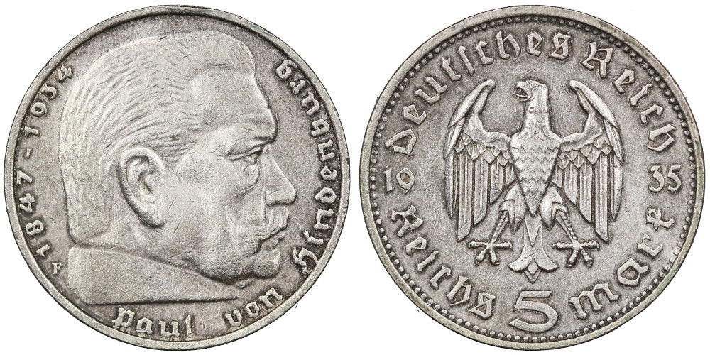 ALEMANIA 5 REICHSMARK 1935 F