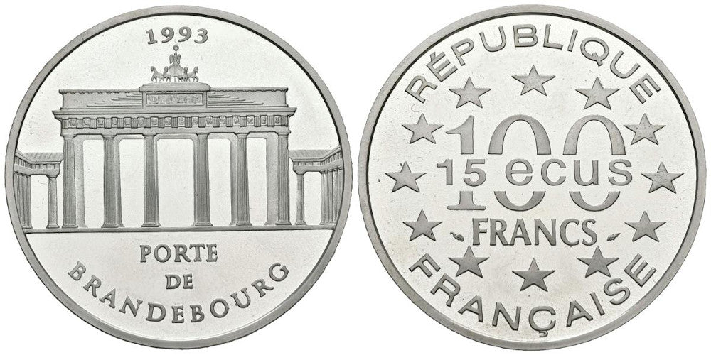 FRANCIA 100 FRANCOS 1993 PUERTA DE BRANDEBOURG
