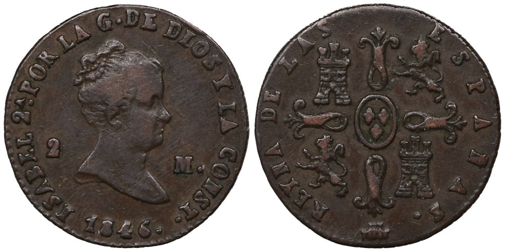 ISABEL II  2 MARAVEDIS 1846 SEGOVIA