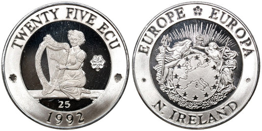 IRLANDA 25 ECUS 1992