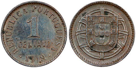 PORTUGAL 1 CENTAVO 1918