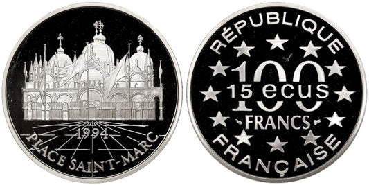 FRANCIA 100 FRANCOS-15 ECUS 1994 PLAZA DE SAN MARCOS