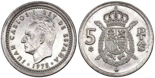 JUAN CARLOS I  1975*80 ACUÑACION HIBRIDA
