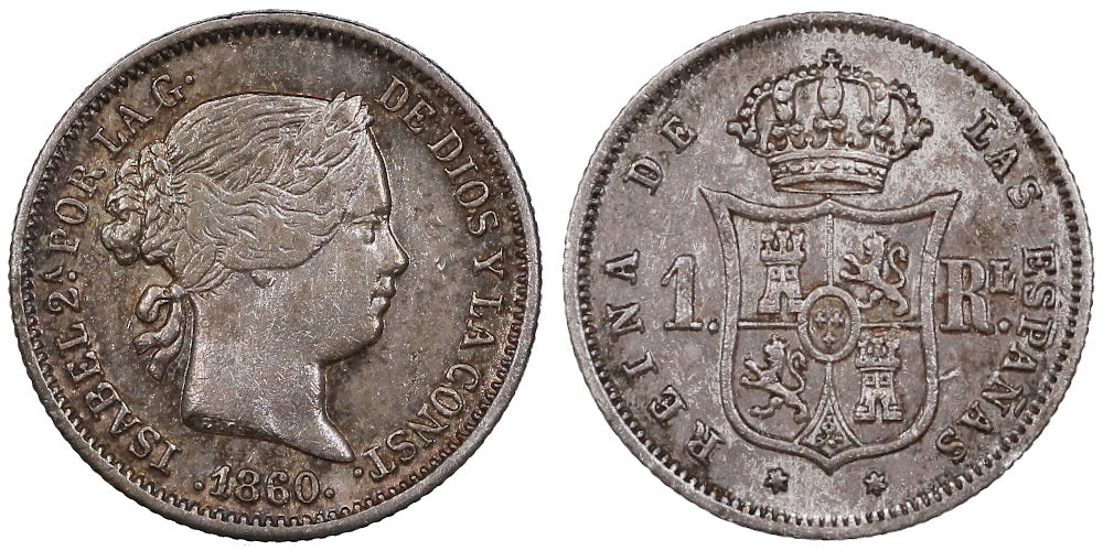 SABEL II  1 REAL 1860 MADRID