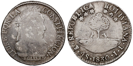 BOLIVIA 4 SOLES 1830 POTOSI