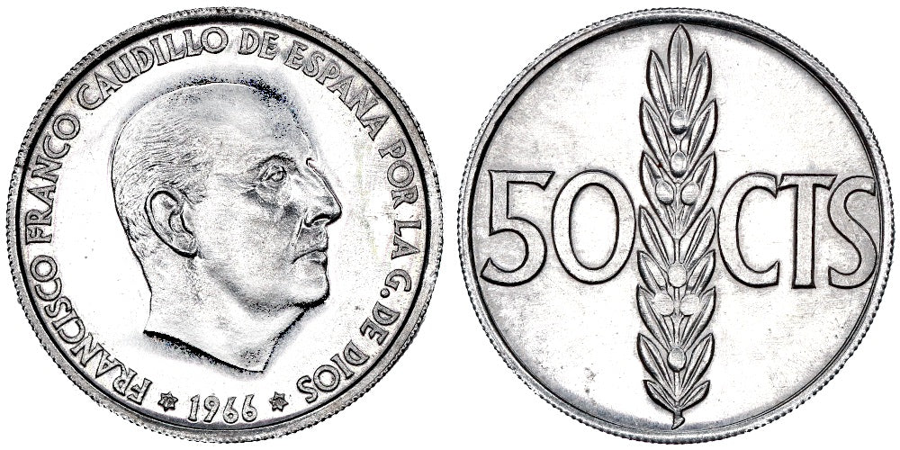 ESTADO ESPAÑOL 50 CENTIMOS 1966*19-70