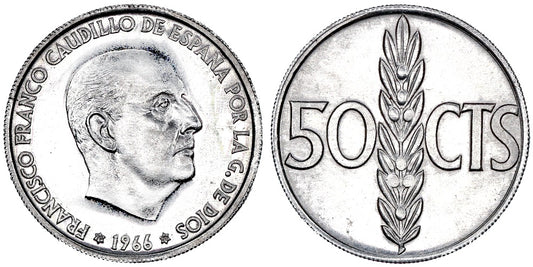 ESTADO ESPAÑOL 50 CENTIMOS 1966*19-70