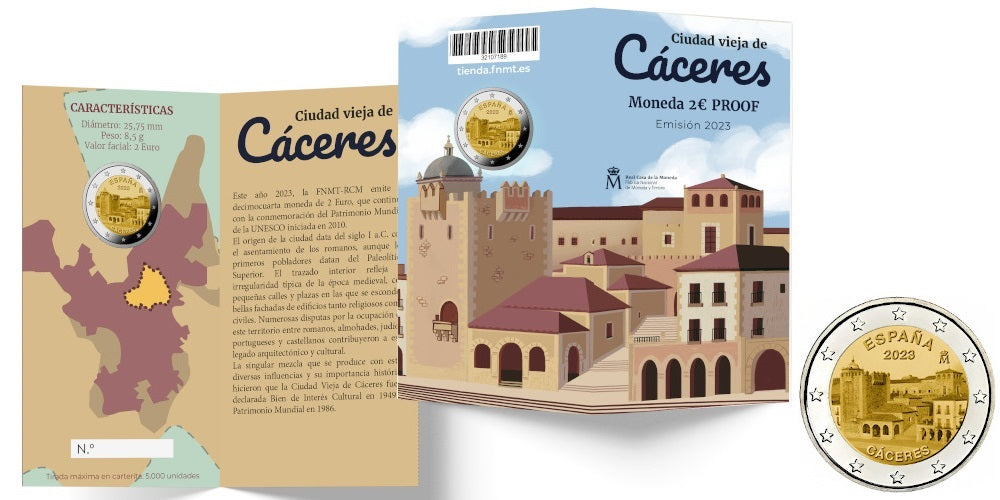 ESPAÑA CARTERA 2 EUROS 2023 CACERES