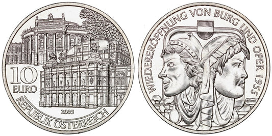 AUSTRIA 10 EUROS 2005 TEATRO DE LA OPERA
