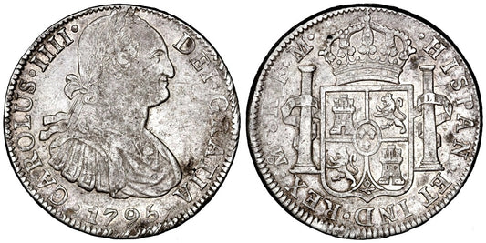 CARLOS IV  8 REALES 1795 MEXICO FM