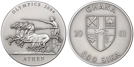 GHANA 500 SIKA 2001  J.J.O.O. ATENAS