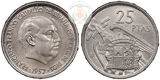 ESTADO ESPAÑOL 25 PESETAS 1957*61