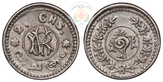 INDIA 2 CHUCKRAMS (1906-1935) RAMA VARMA VI