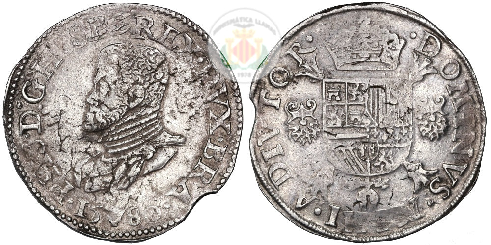 FELIPE II  ESCUDO FELIPE 1580 AMBERES