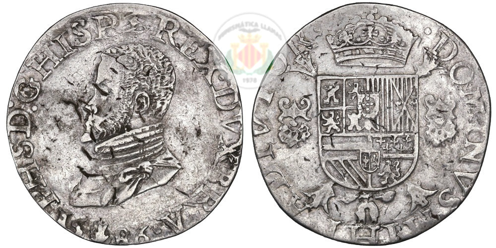 FELIPE II  ESCUDO FELIPE 1586 AMBERES