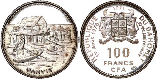 DAHOMEY 100 FRANCOS 1971