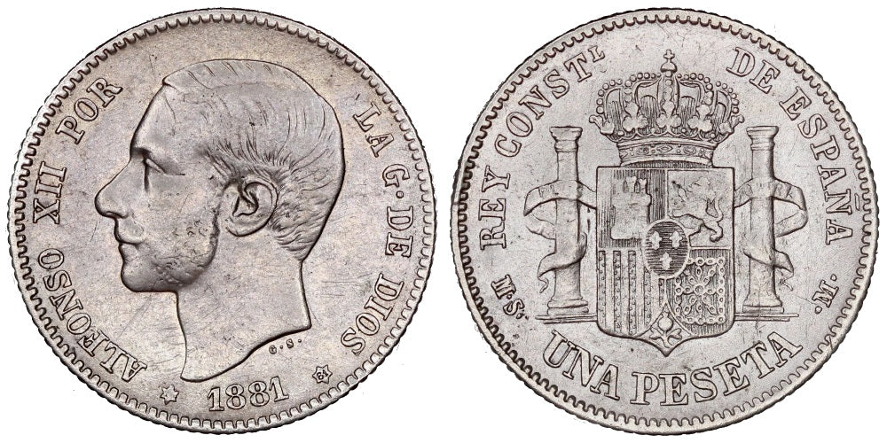 ALFONSO XII  1 PESETA 1881