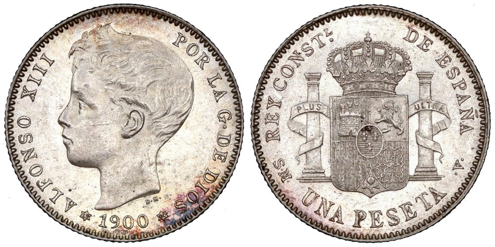 ALFONSO XIII  1 PESETA 1900