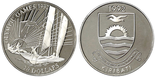 KIRIBATI 20 DOLARES 1992  OLIMPIADAS DE BARCELONA 92