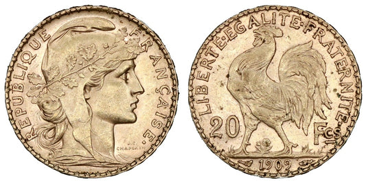FRANCIA 20 FRANCOS 1909