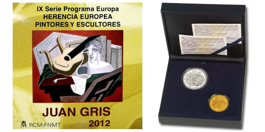 ESTUCHE ESPAÑA 2012 SERIE PINTORES – JUAN GRIS (PLATA+ORO)