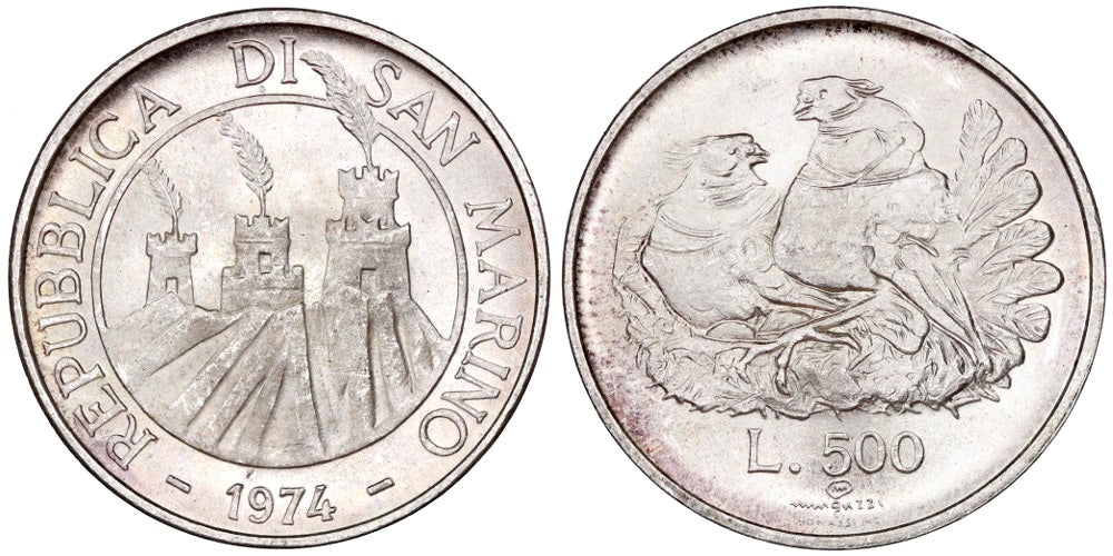 SAN MARINO 500 LIRAS 1974