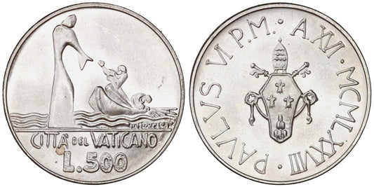 VATICANO 500 LIRAS 1978 PABLO VI