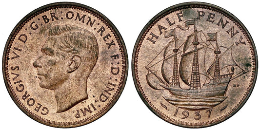INGLATERRA 1/2 PENIQUE 1937