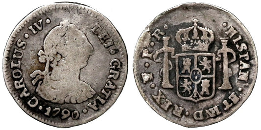 CARLOS IV  1/2 REAL 1790 POTOSI PR