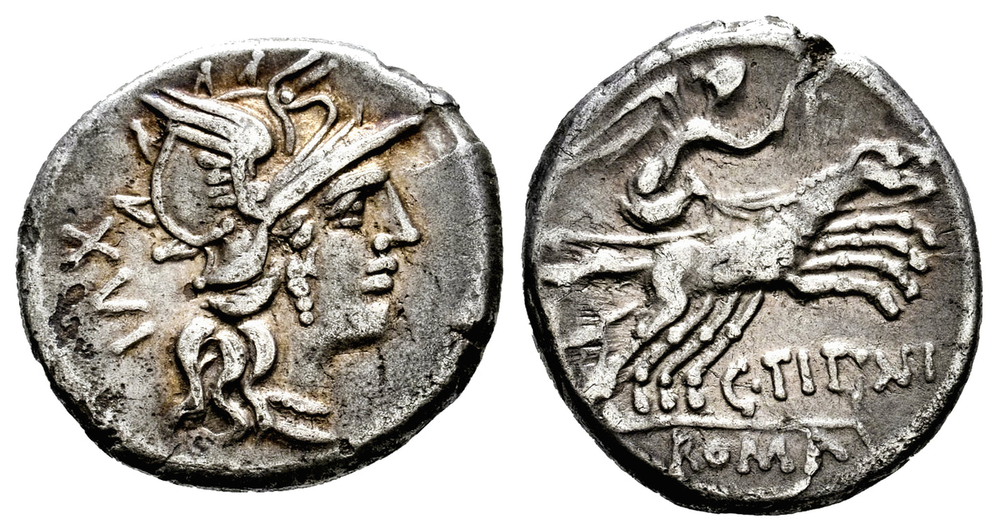 FAMILIA TITINIA (DENARIO) 141 a.C.