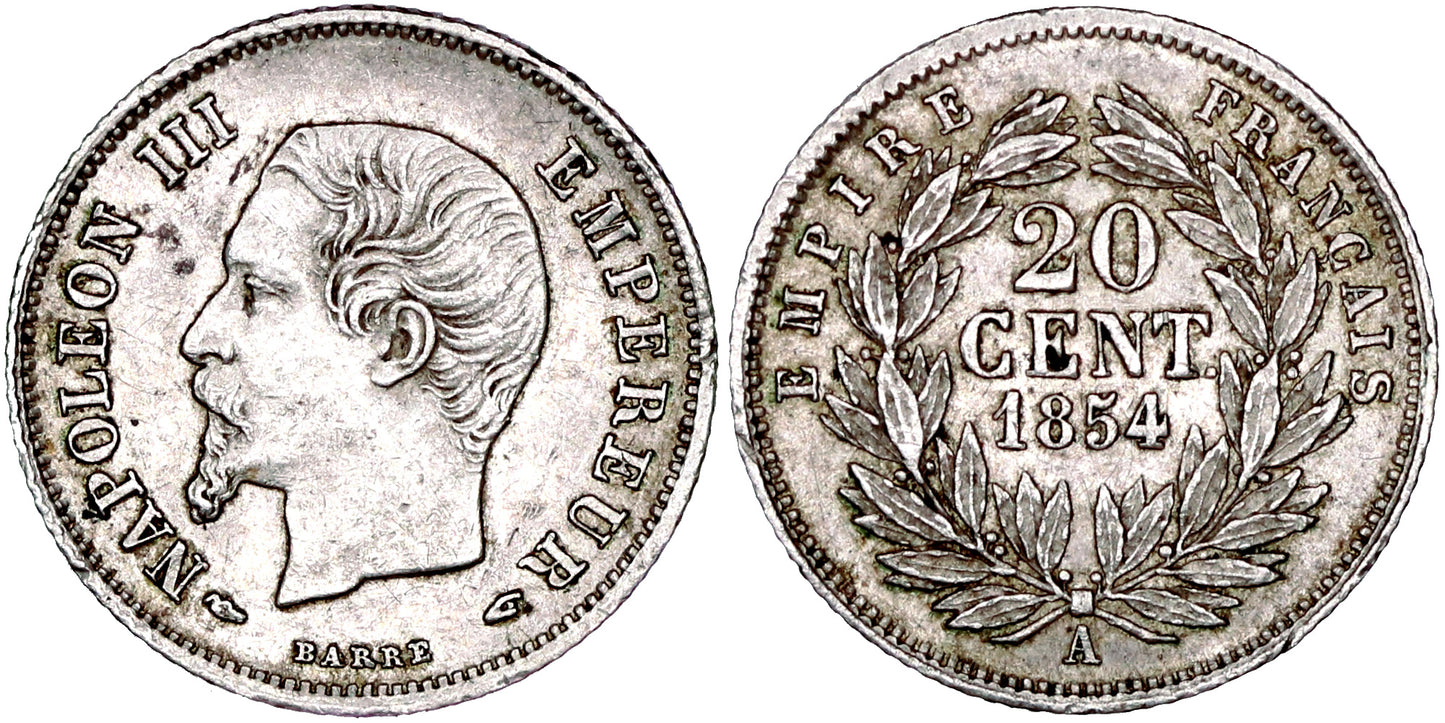 FRANCIA 20 CENTIMES 1854 A