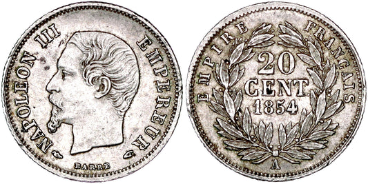 FRANCIA 20 CENTIMES 1854 A
