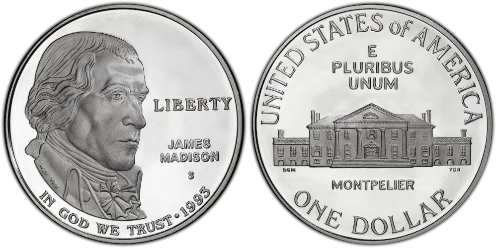 USA 1 DOLAR 1993 S  JAMES MADISON