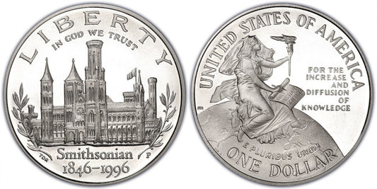 USA 1 DOLAR 1996 P  150 ANIVERSARIO DE SMITHSONIAM