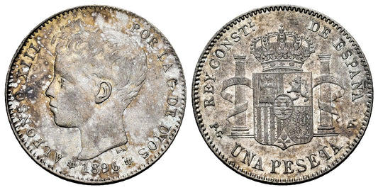 ALFONSO XIII  1 PESETA 1896