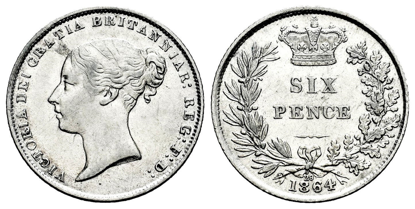 INGLATERRA 6 PENIQUES 1864