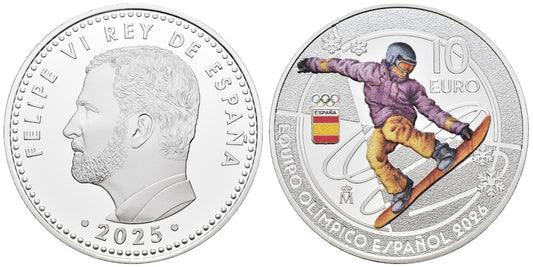 ESPAÑA 10 EUROS 2025  EQUIPO OLIMPICO ESPAÑOL 2026