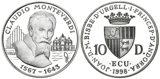 ANDORRA 10 DINERS 1998 CLAUDIO MONTEVERDI