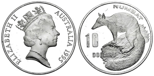 AUSTRALIA 10 DOLARES 1995 NUMBAT
