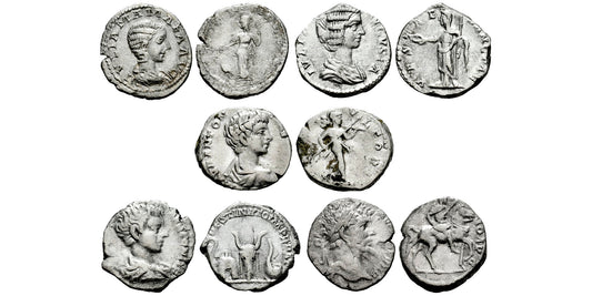 LOTE DE 5 MONEDAS ROMANAS (5 DENARIOS)