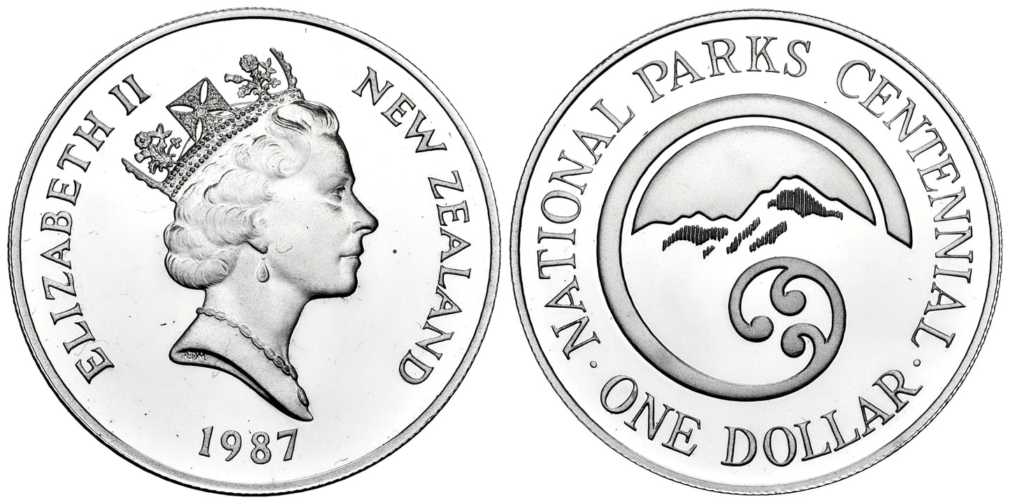 NUEVA ZELANDA 1 DOLAR 1987 PARQUES NATURALES