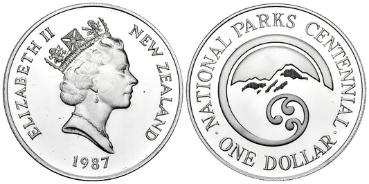NUEVA ZELANDA 1 DOLAR 1987 PARQUES NATURALES