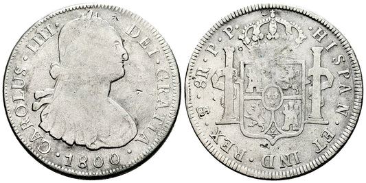 CARLOS IV  8 REALES 1800 POTOSI PP