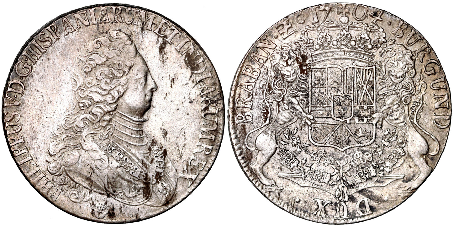 FELIPE V  DUCATON 1704 AMBERES