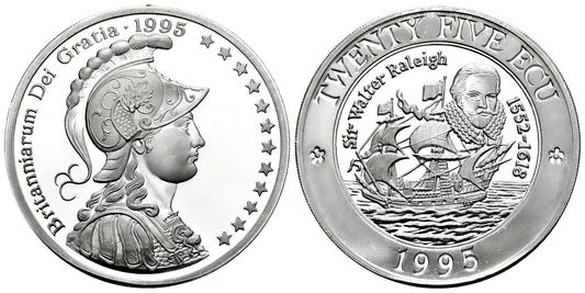 INGLATERRA 25 ECUS 1995 SIR WALTER RALEIGH