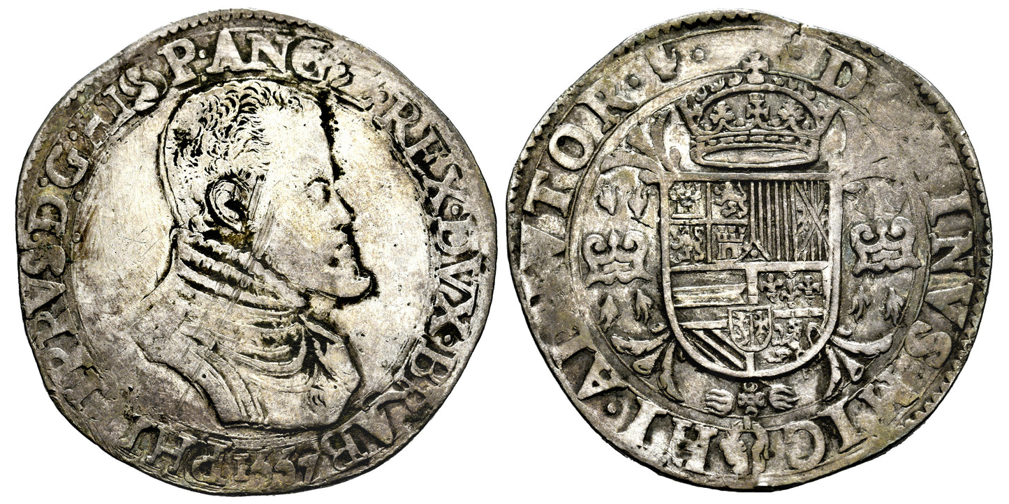 FELIPE II  ESCUDO FELIPE 1557 AMBERES