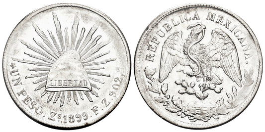 MEXICO 1 PESO 1899 FZ  ZACATECAS